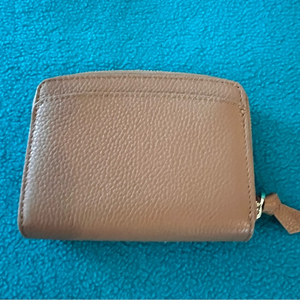 Quince Tan Italian Pebbled Leather Compact Wallet